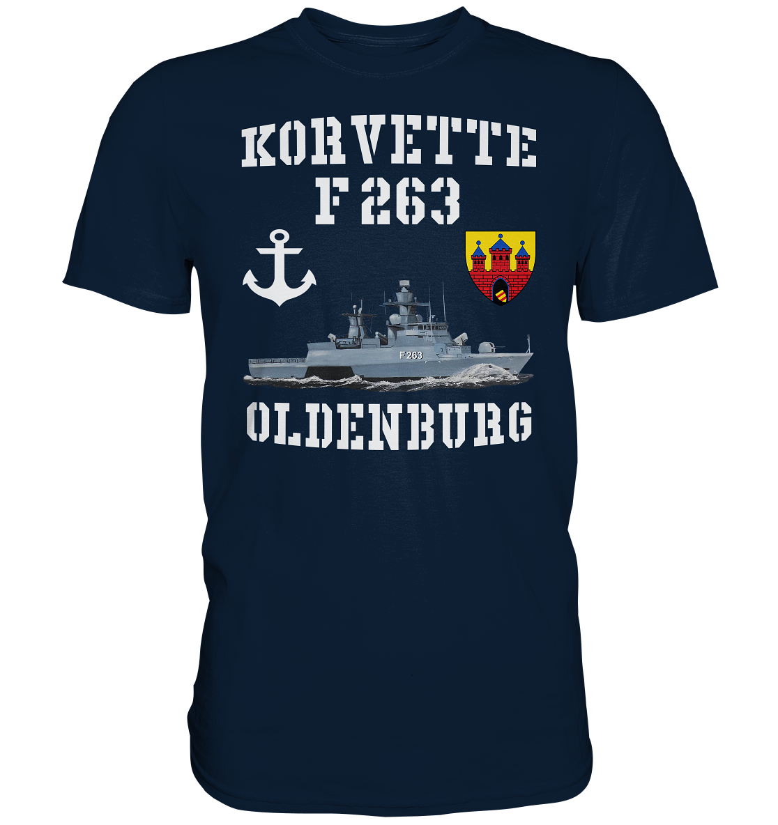 Korvette F263 OLDENBURG Anker - Premium Shirt