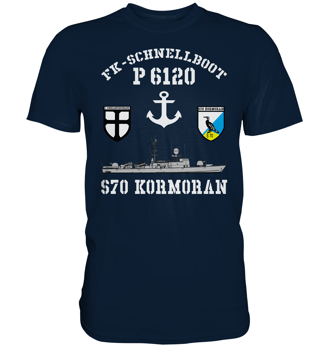 FK-Schnellboot P6120 KORMORAN 7.SG Anker - Premium Shirt