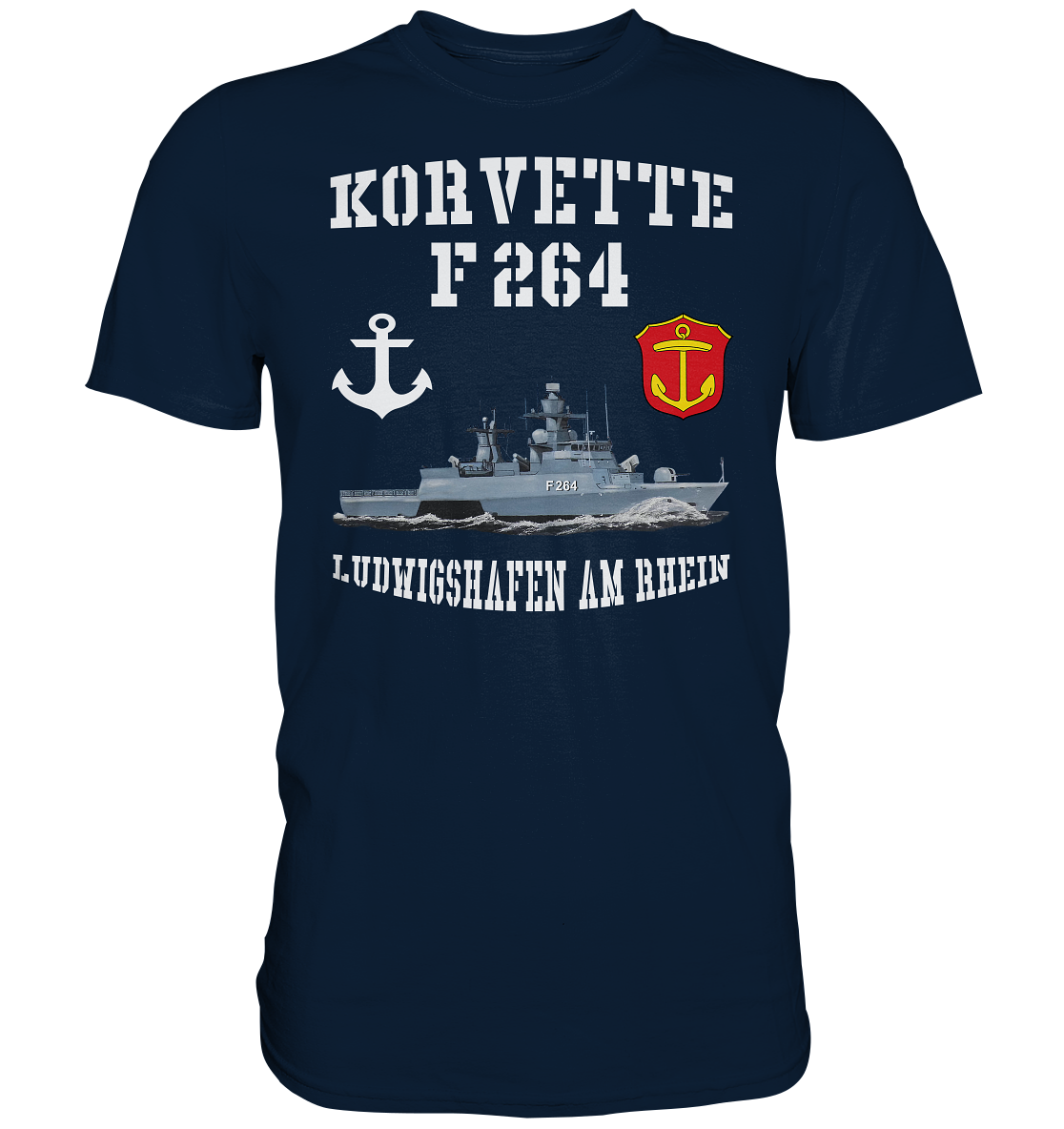 Korvette F264 LUDWIGSHAFEN AM RHEIN Anker - Premium Shirt