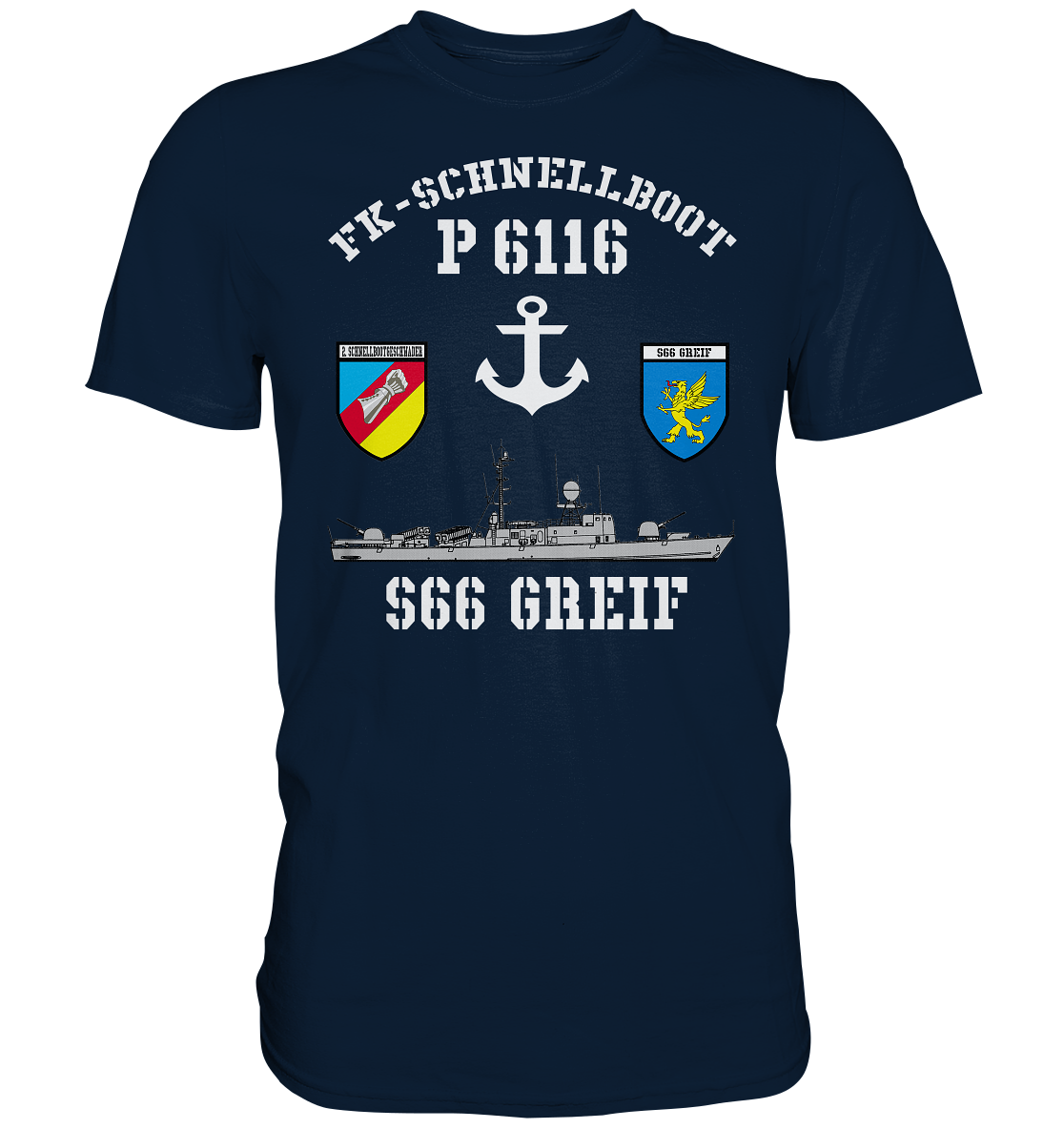 FK-Schnellboot P6116 GREIF 2.SG Anker - Premium Shirt