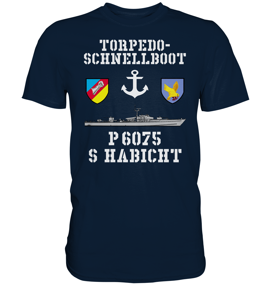 Torpedo-Schnellboot P6075 HABICHT Anker - Premium Shirt