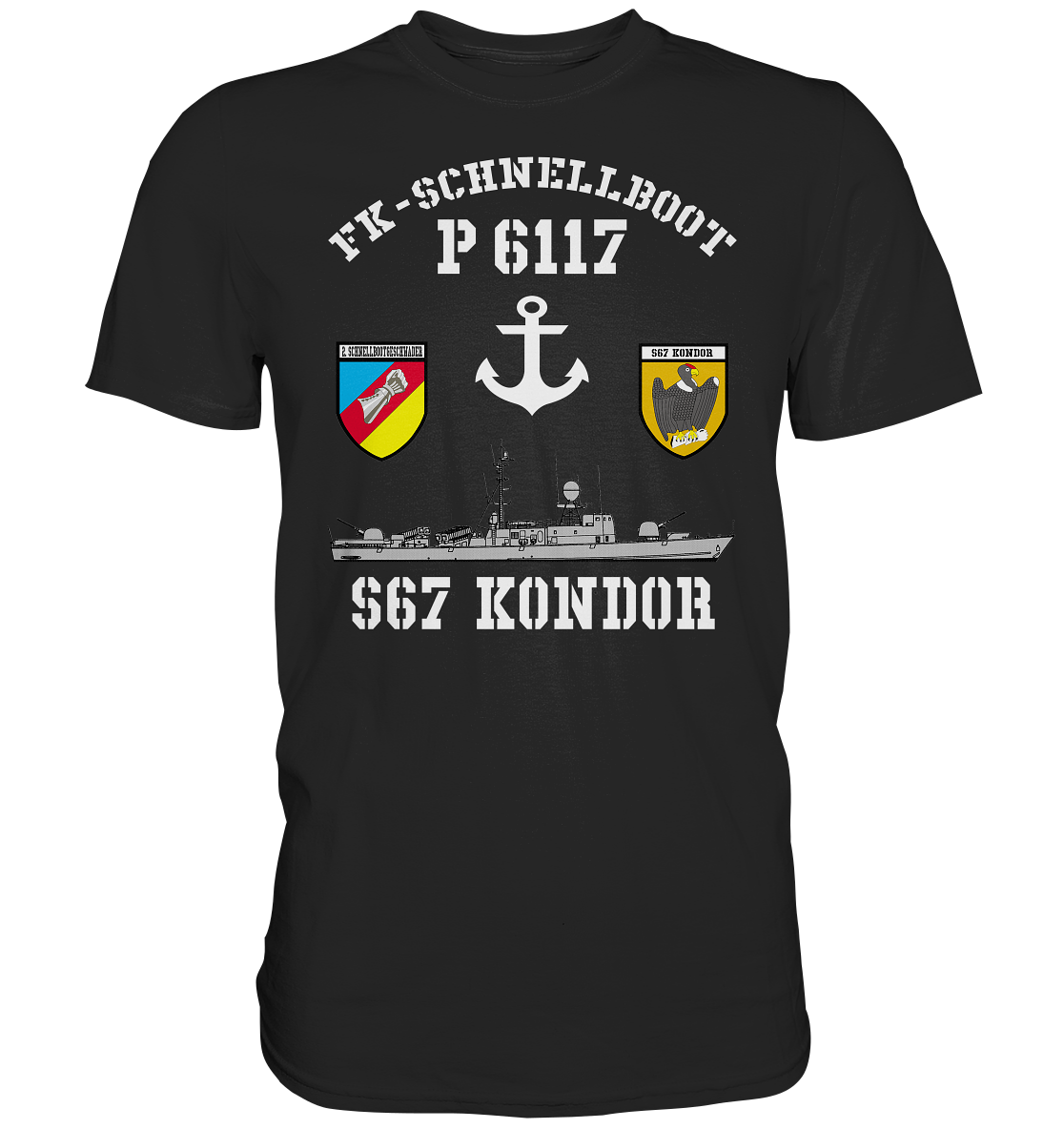 FK-Schnellboot P6117 KONDOR 2.SG Anker - Premium Shirt