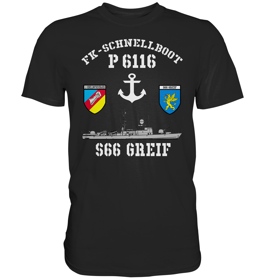 FK-Schnellboot P6116 GREIF 2.SG Anker - Premium Shirt