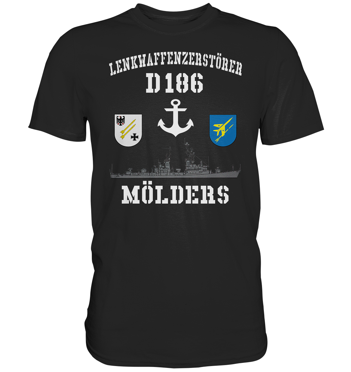 Lenkwaffenzerstörer D186 MÖLDERS Anker - Premium Shirt
