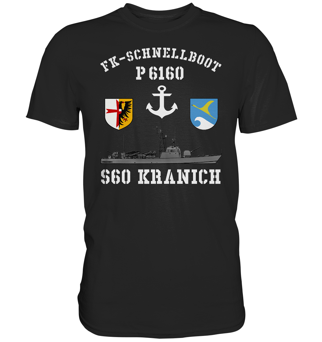 FK-Schnellboot P6160 KRANICH Anker - Premium Shirt