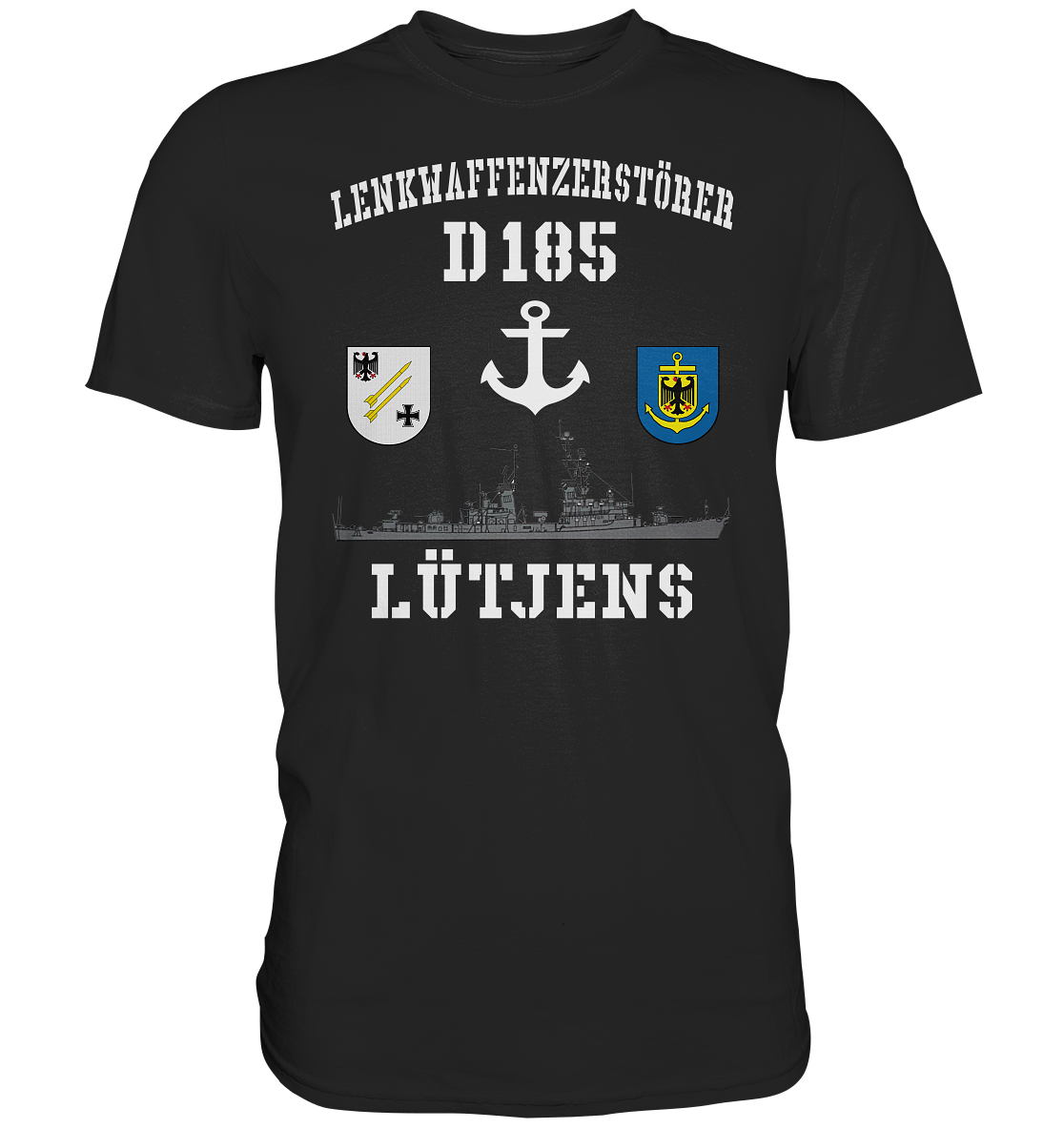 Lenkwaffenzerstörer D185 LÜTJENS Anker - Premium Shirt