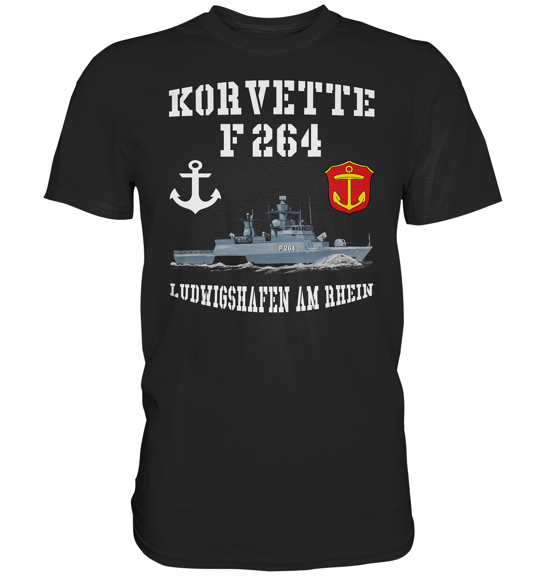 Korvette F264 LUDWIGSHAFEN AM RHEIN Anker - Premium Shirt