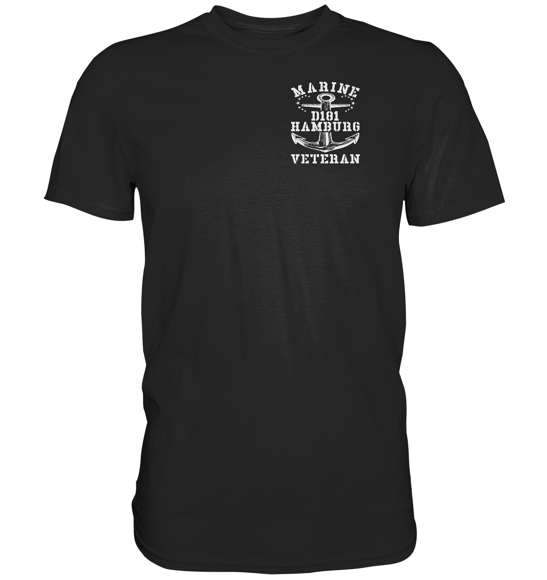 D181 Zerstörer HAMBURG Marine Veteran Brustlogo - Premium Shirt