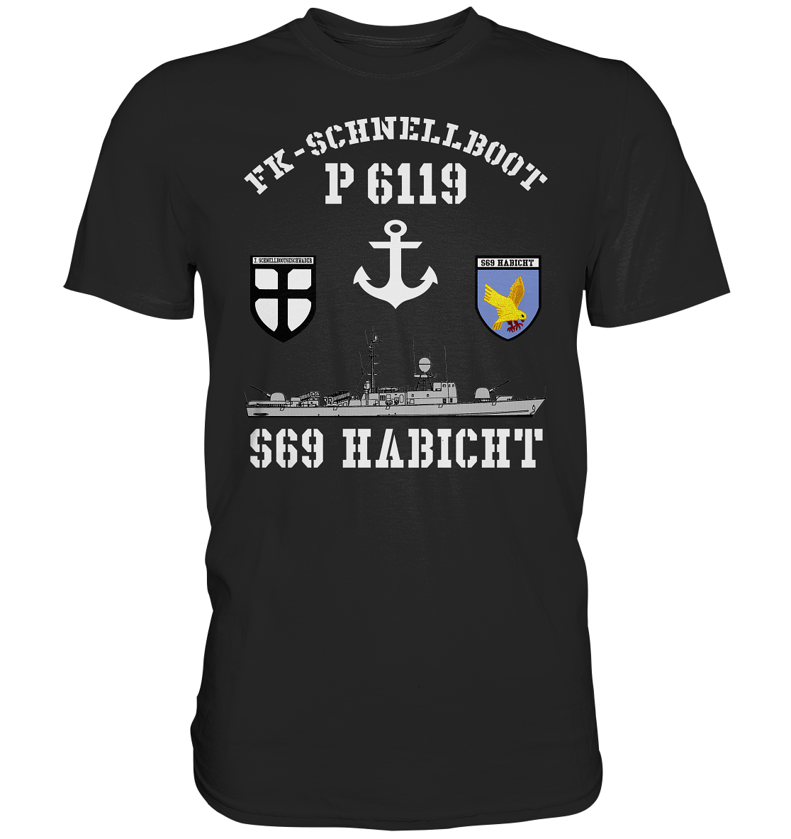 FK-Schnellboot P6119 HABICHT 7.SG Anker - Premium Shirt