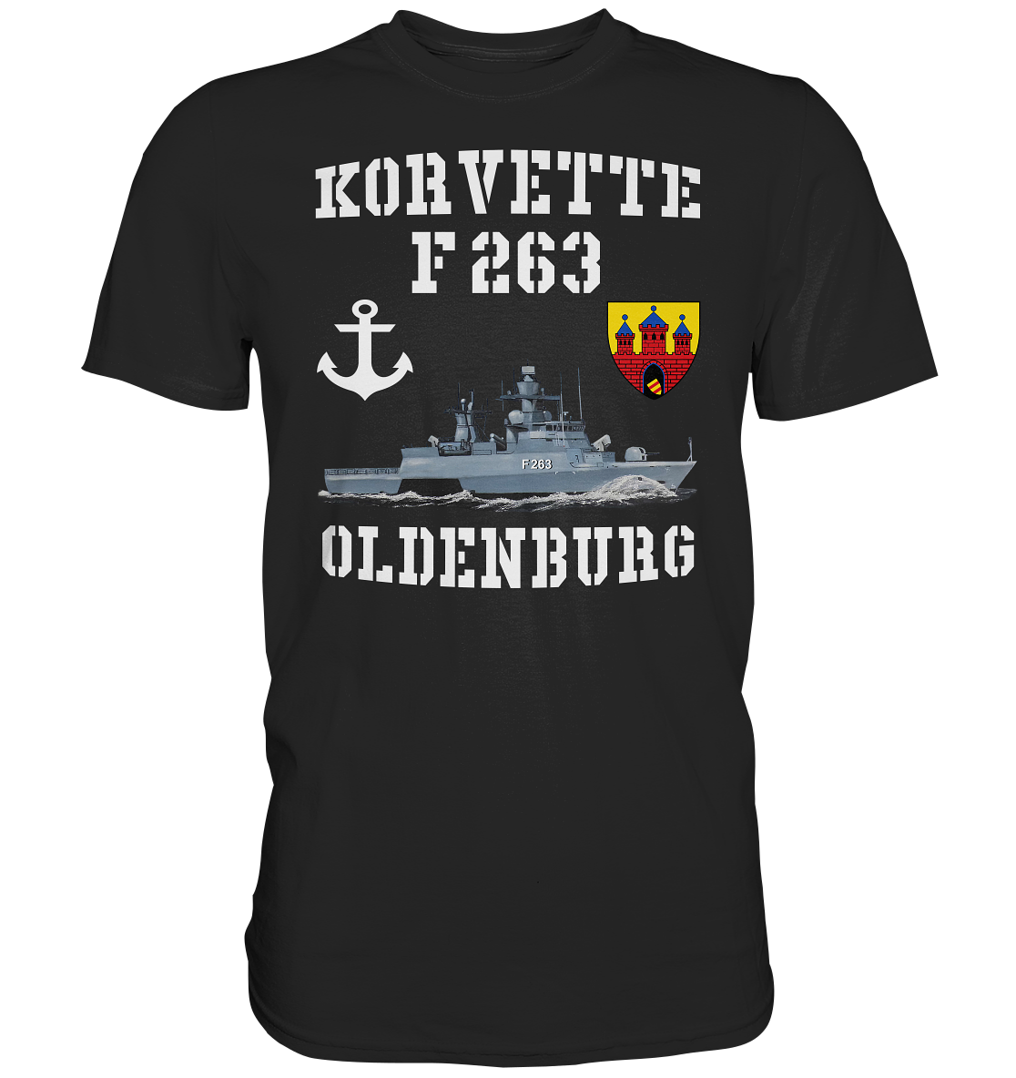 Korvette F263 OLDENBURG Anker - Premium Shirt