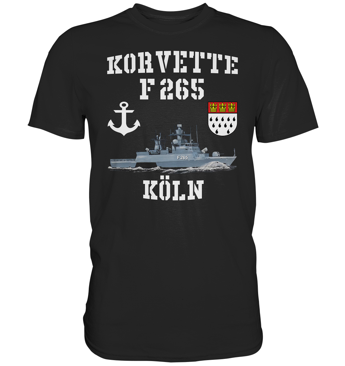 Korvette F265 KÖLN Anker - Premium Shirt