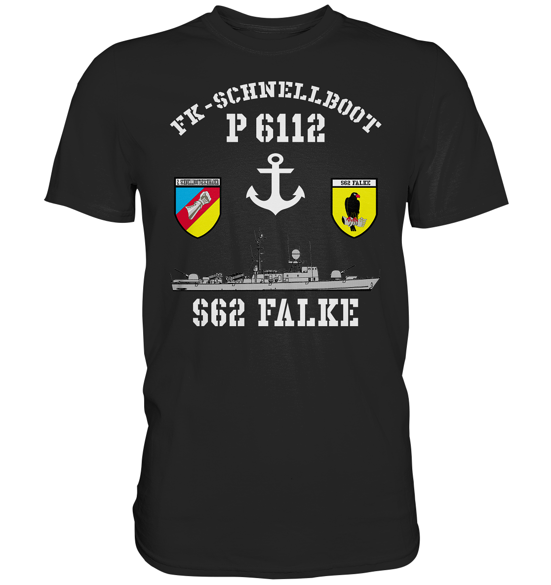FK-Schnellboot P6112 FALKE 2.SG Anker - Premium Shirt