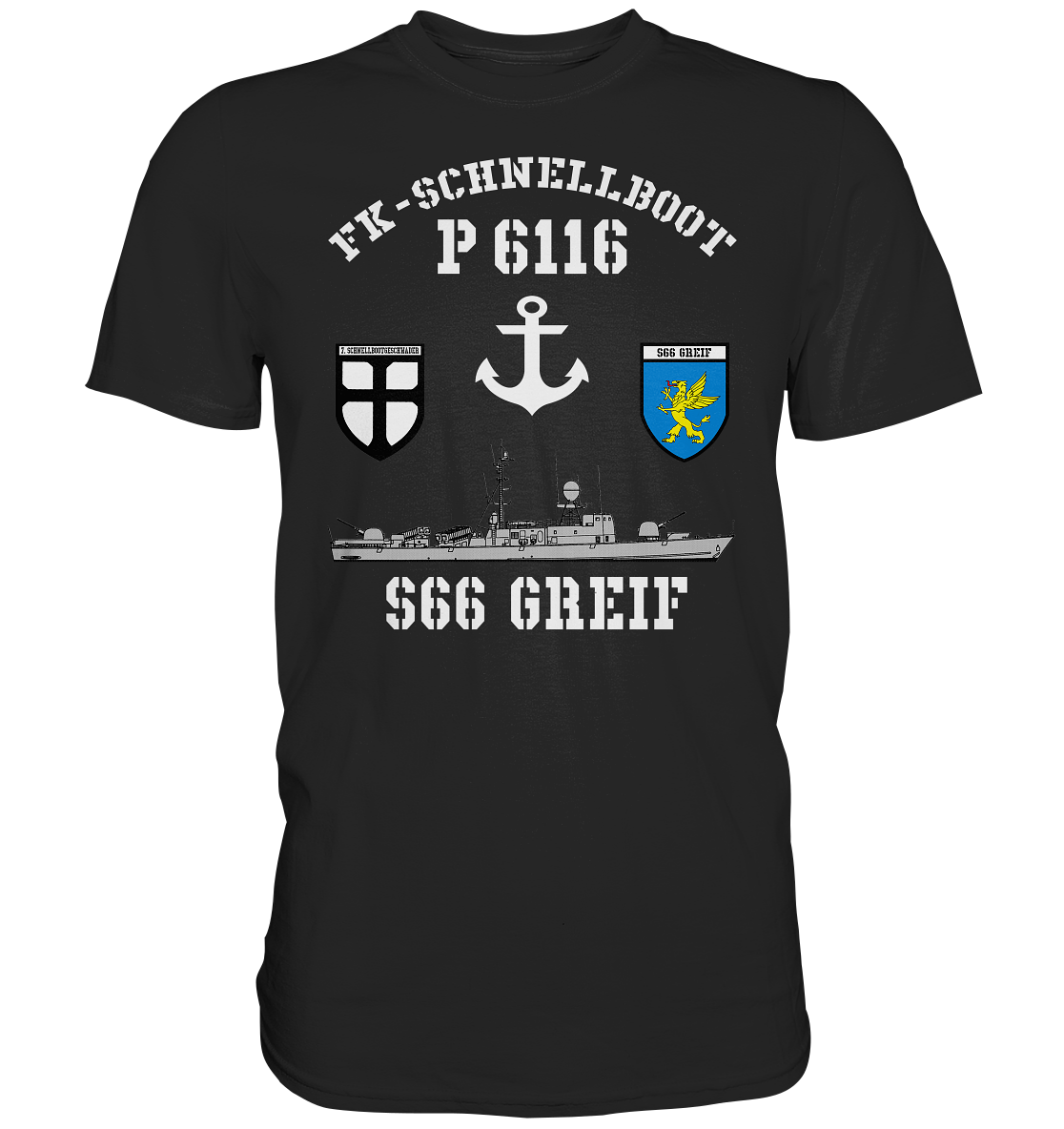 FK-Schnellboot P6116 GREIF 7.SG Anker - Premium Shirt