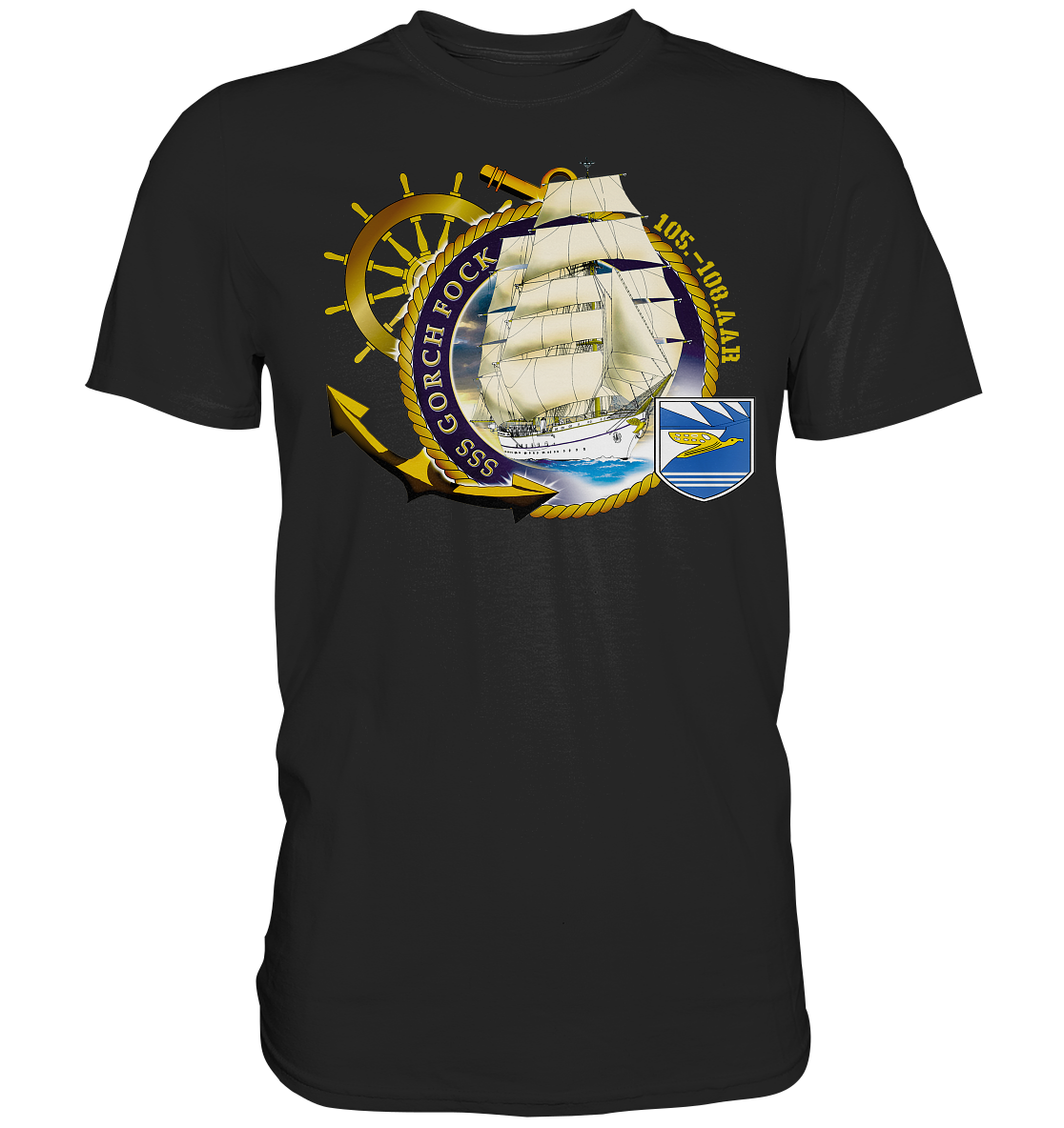 SSS GORCH FOCK 105.-108. AAR beidseitiger Druck - Premium Shirt