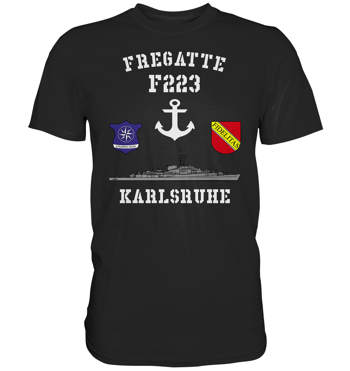 Fregatte F223 KARLSRUHE Anker - Premium Shirt