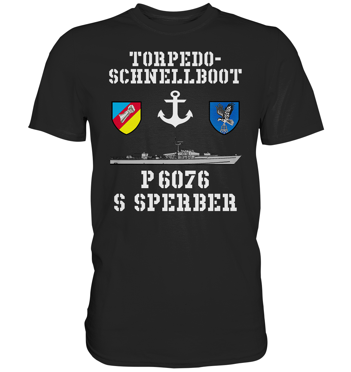 Torpedo-Schnellboot P6076 SPERBER Anker - Premium Shirt