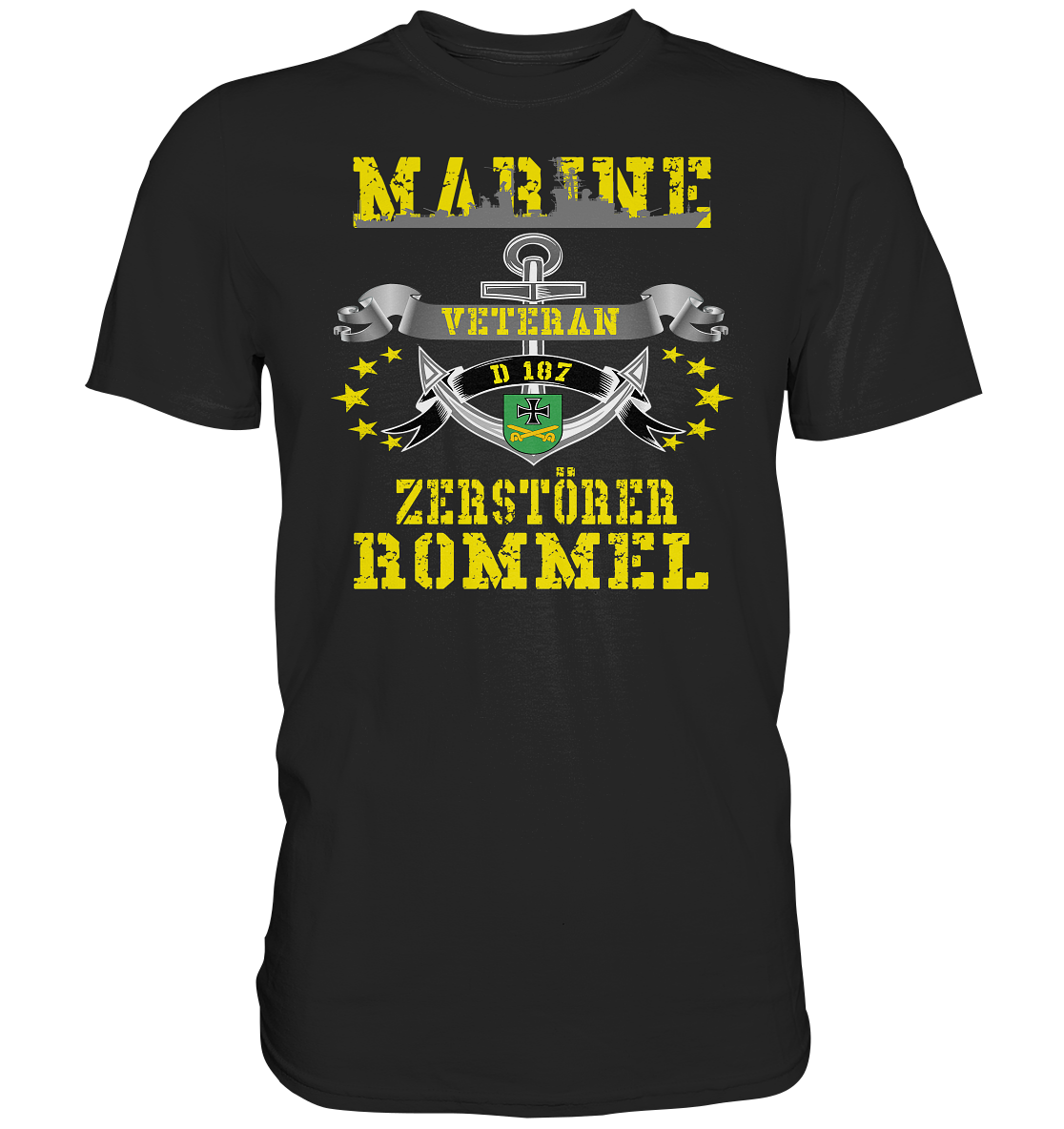 Zerstörer D187 ROMMEL Marine Veteran - Premium Shirt