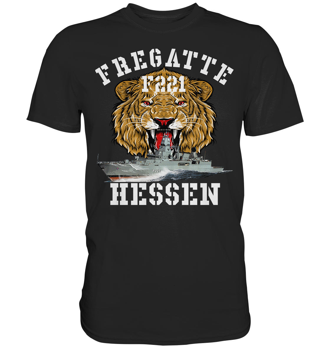 Fregatte F221 HESSEN Löwe - Premium Shirt