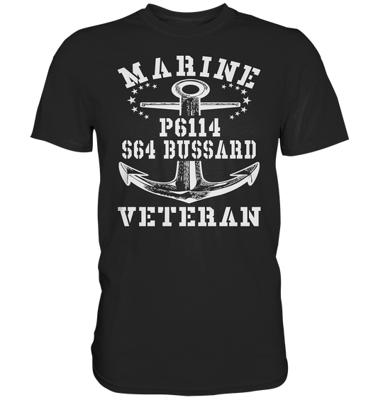 FK-Schnellboot P6114 BUSSARD Marine Veteran - Premium Shirt