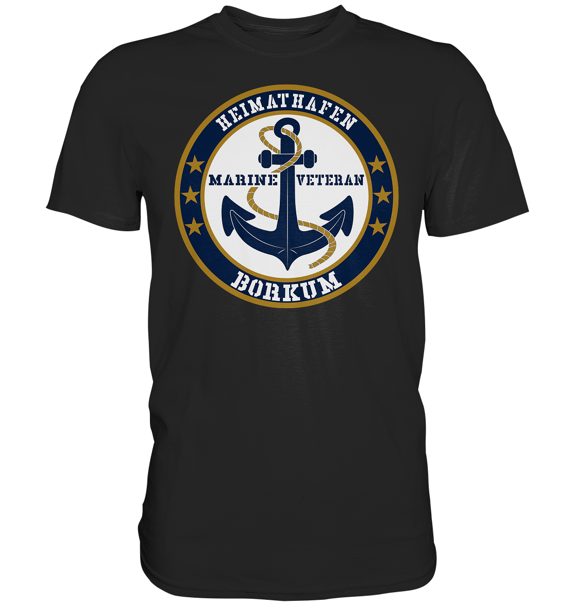 Heimathafen BORKUM Marine Veteran - Premium Shirt