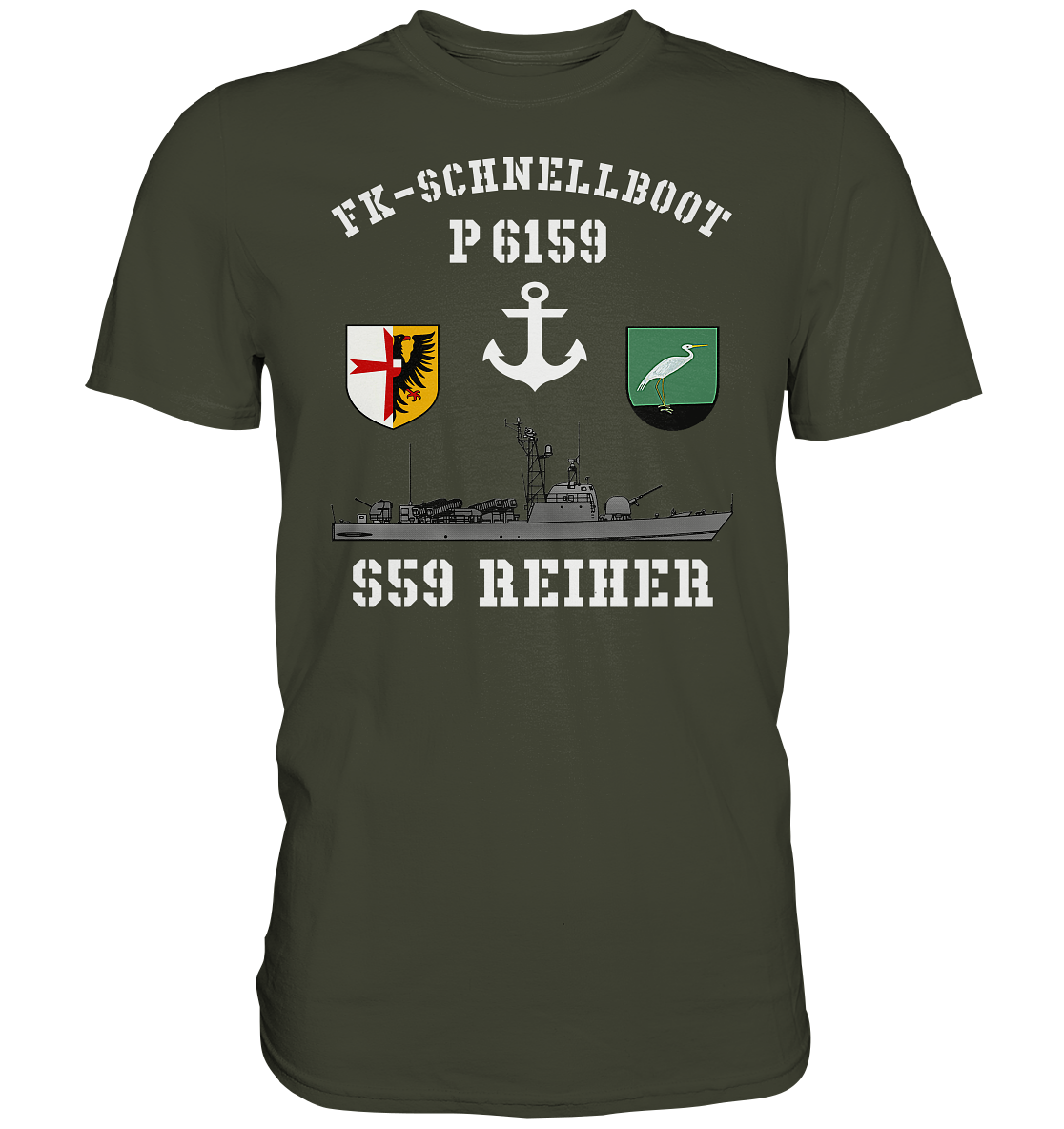 FK-Schnellboot P6159 REIHER Anker - Premium Shirt