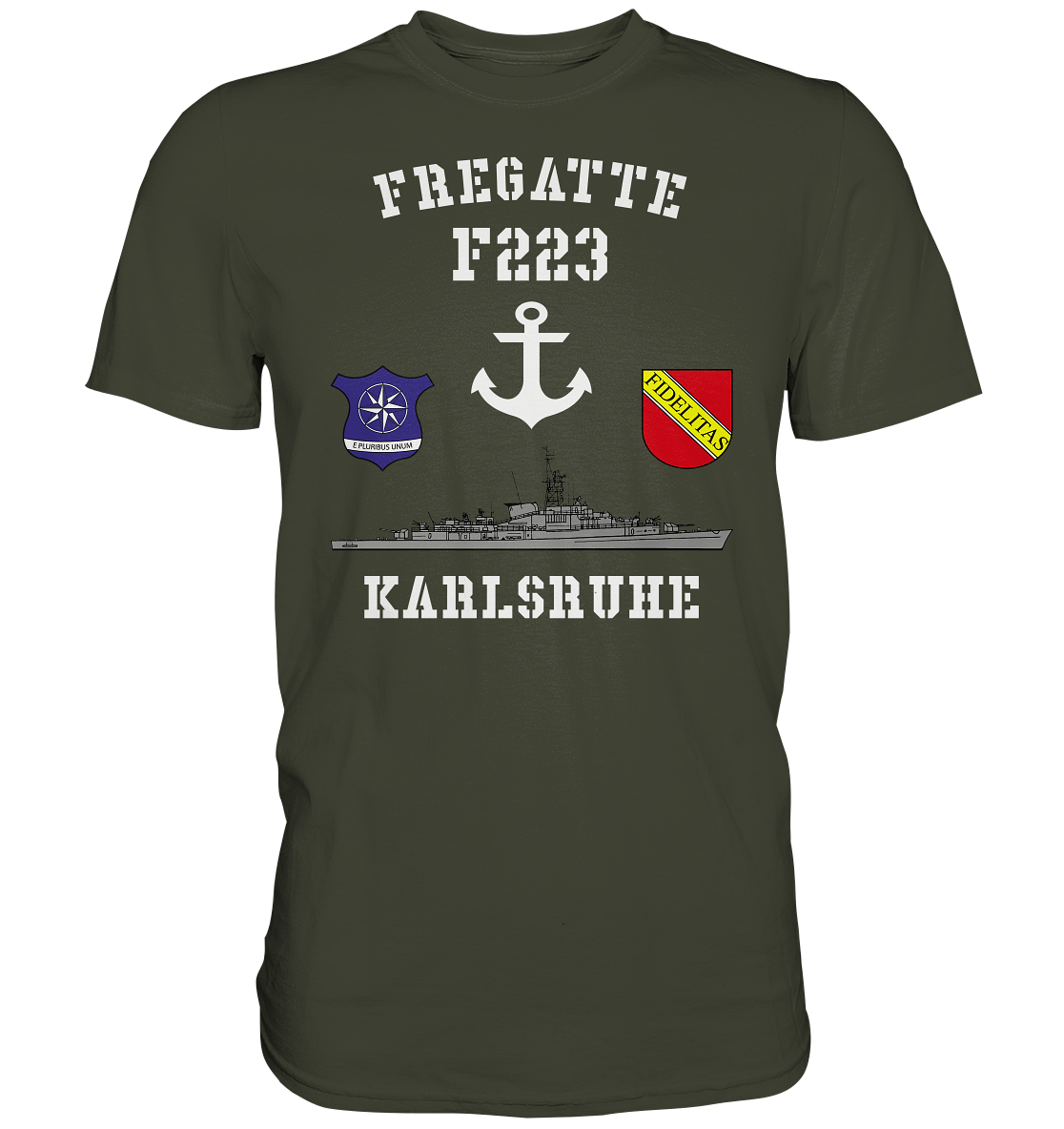 Fregatte F223 KARLSRUHE Anker - Premium Shirt