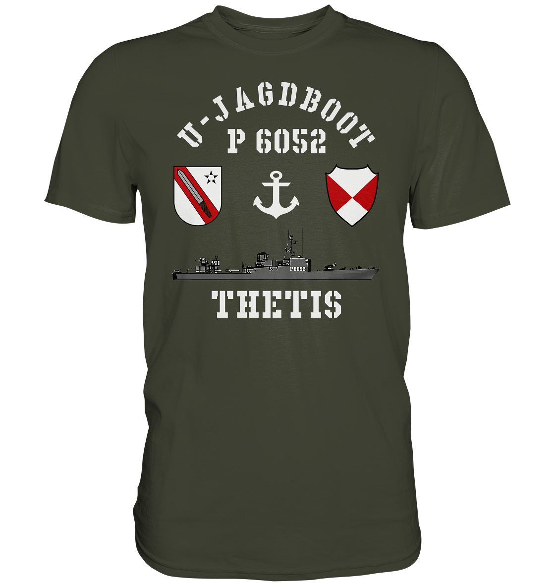 U-Jagdboot P6052 THETIS Anker - Premium Shirt