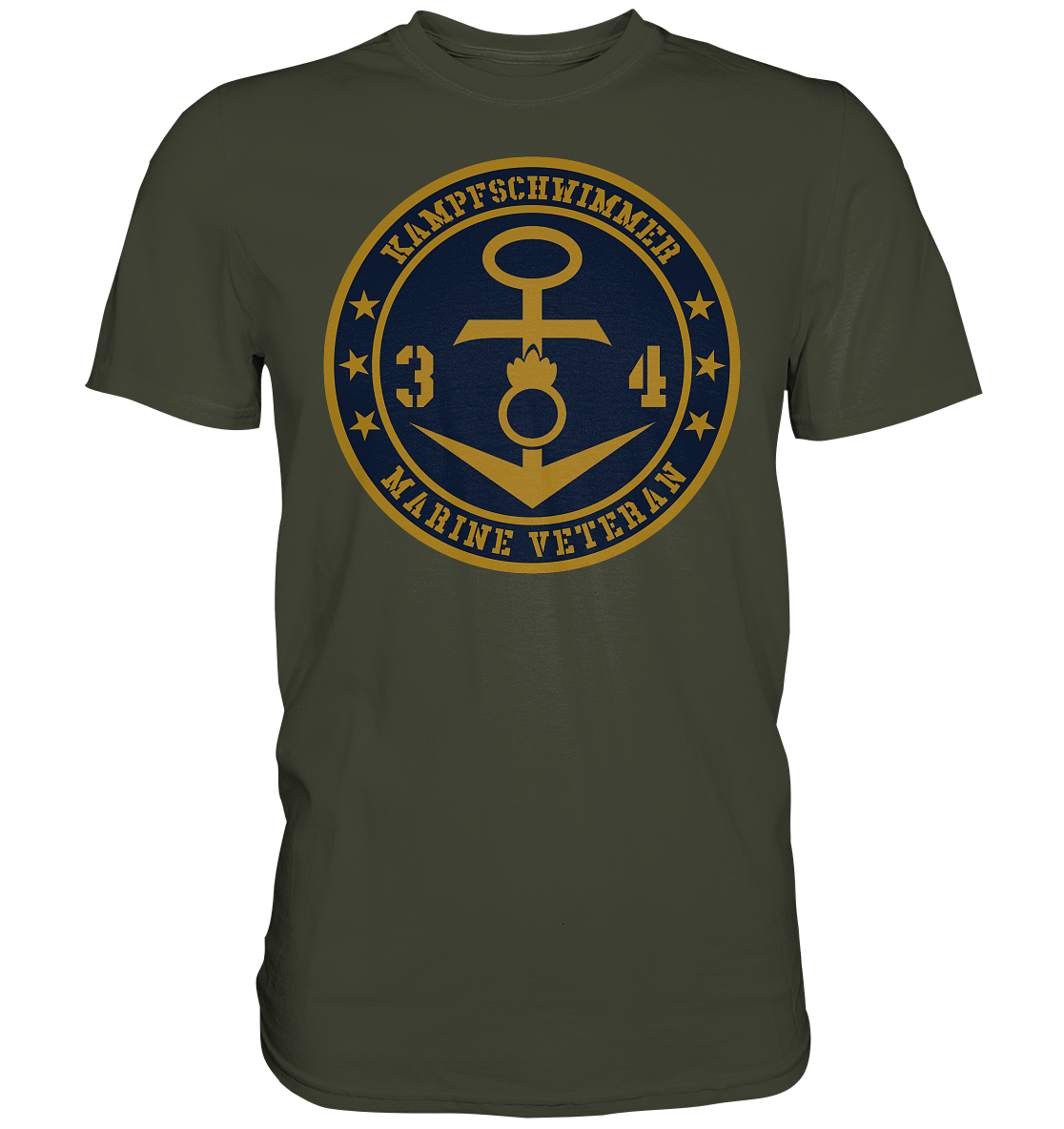 Marine Veteran 34er KAMPFSCHWIMMER - Premium Shirt