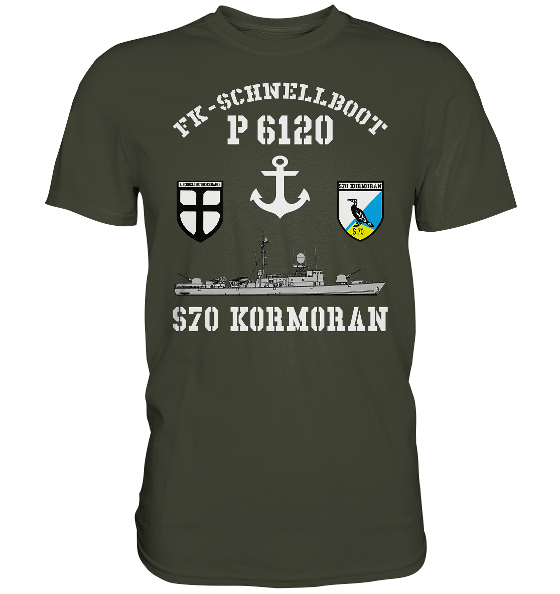 FK-Schnellboot P6120 KORMORAN 7.SG Anker - Premium Shirt