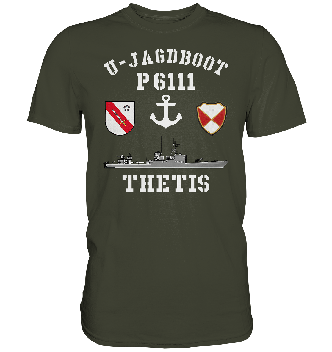 U-Jagdboot P6111 THETIS Anker - Premium Shirt