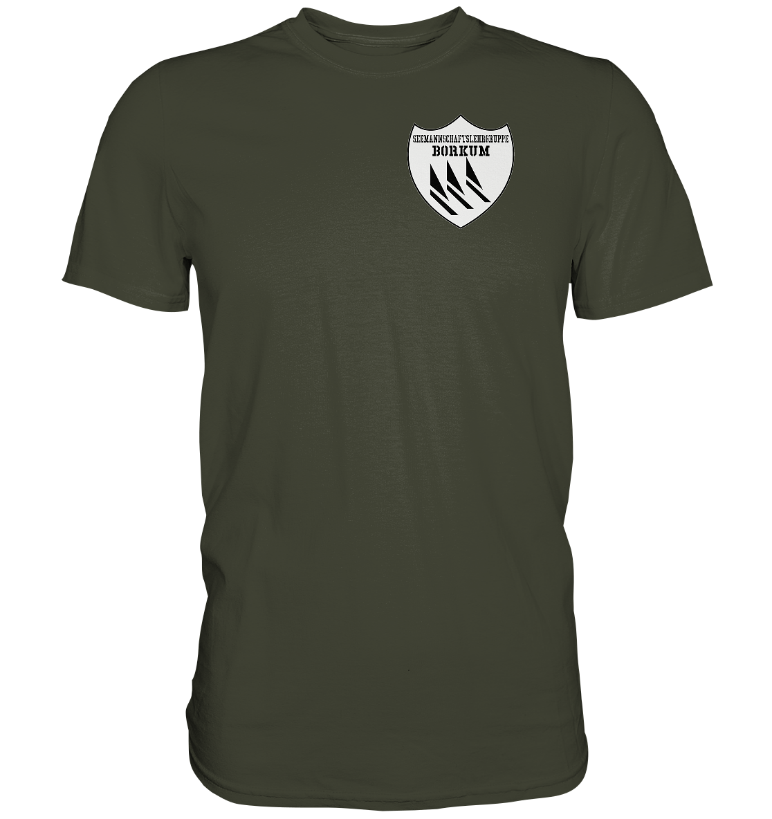 Seemannschaftslehrgruppe BORKUM Brustwappen - Premium Shirt