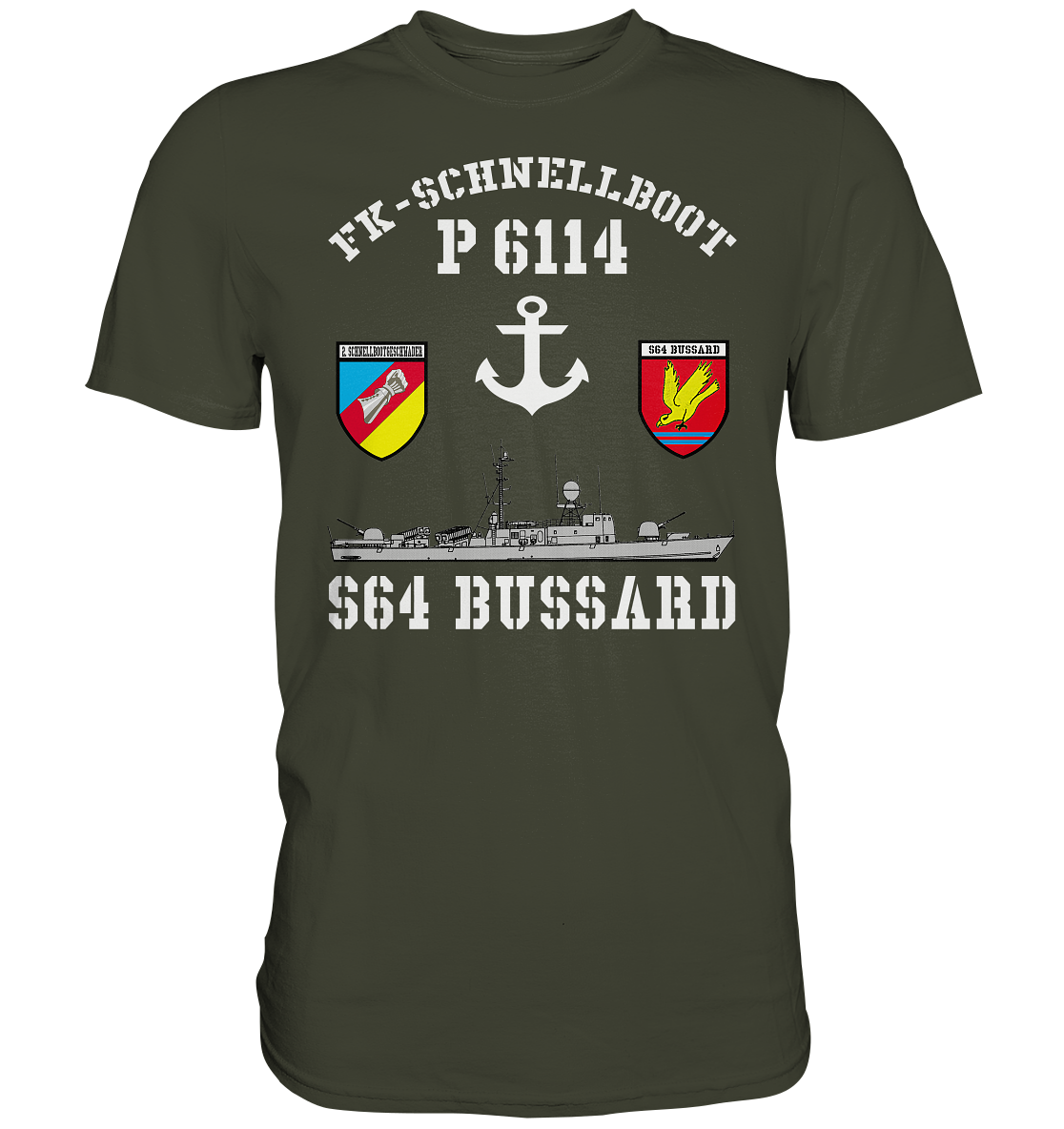 FK-Schnellboot P6114 BUSSARD 2.SG Anker - Premium Shirt