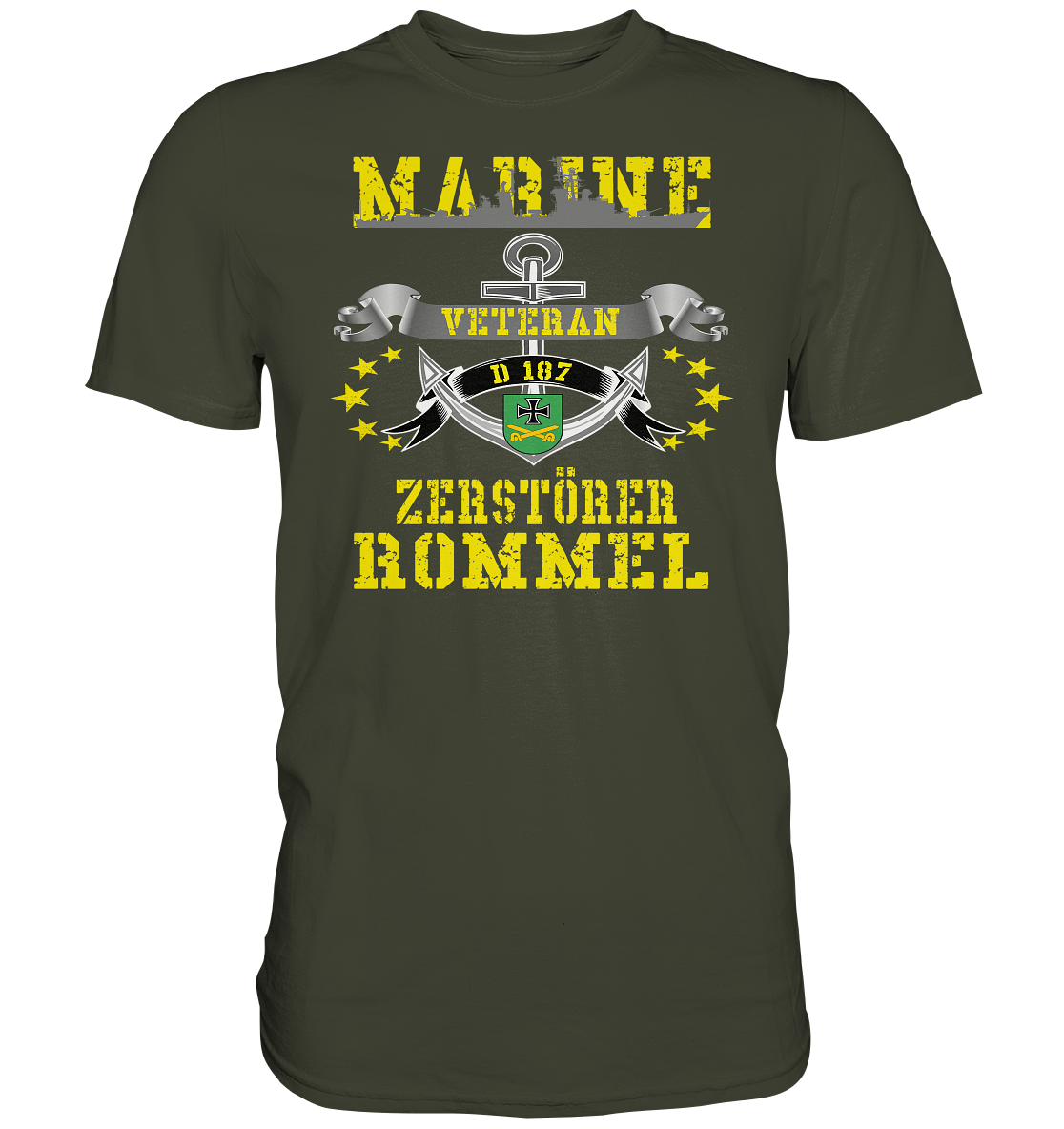 Zerstörer D187 ROMMEL Marine Veteran - Premium Shirt