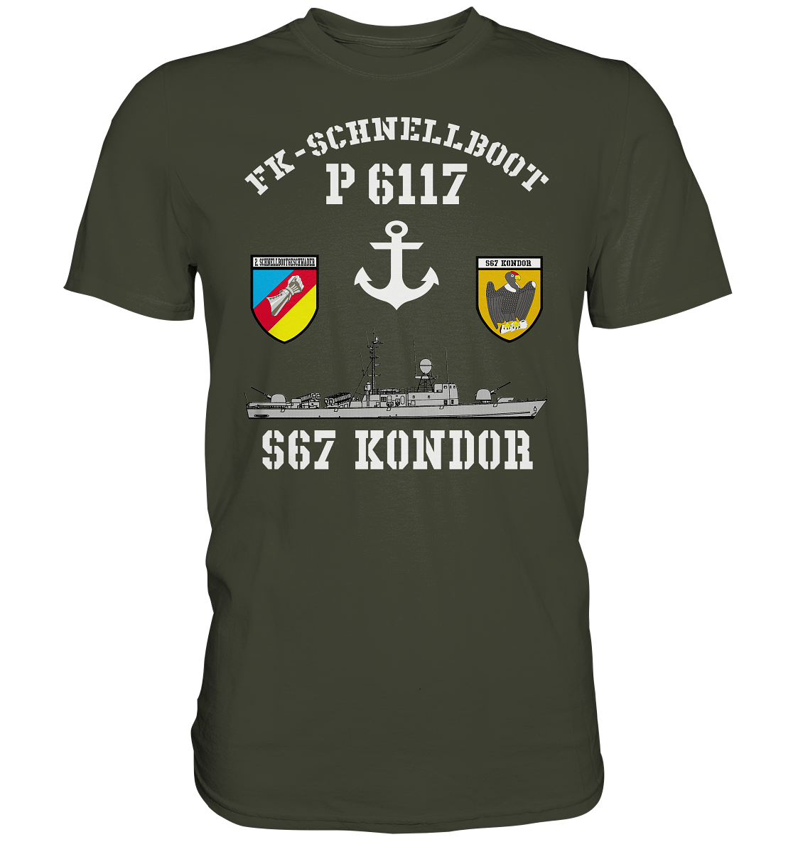 FK-Schnellboot P6117 KONDOR 2.SG Anker - Premium Shirt