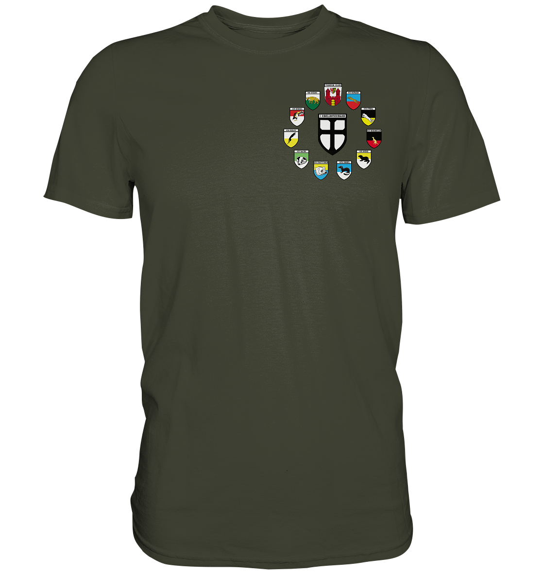 Alle Wappen 7. Schnellbootgeschwader bis Oktober 1999 - Premium Shirt
