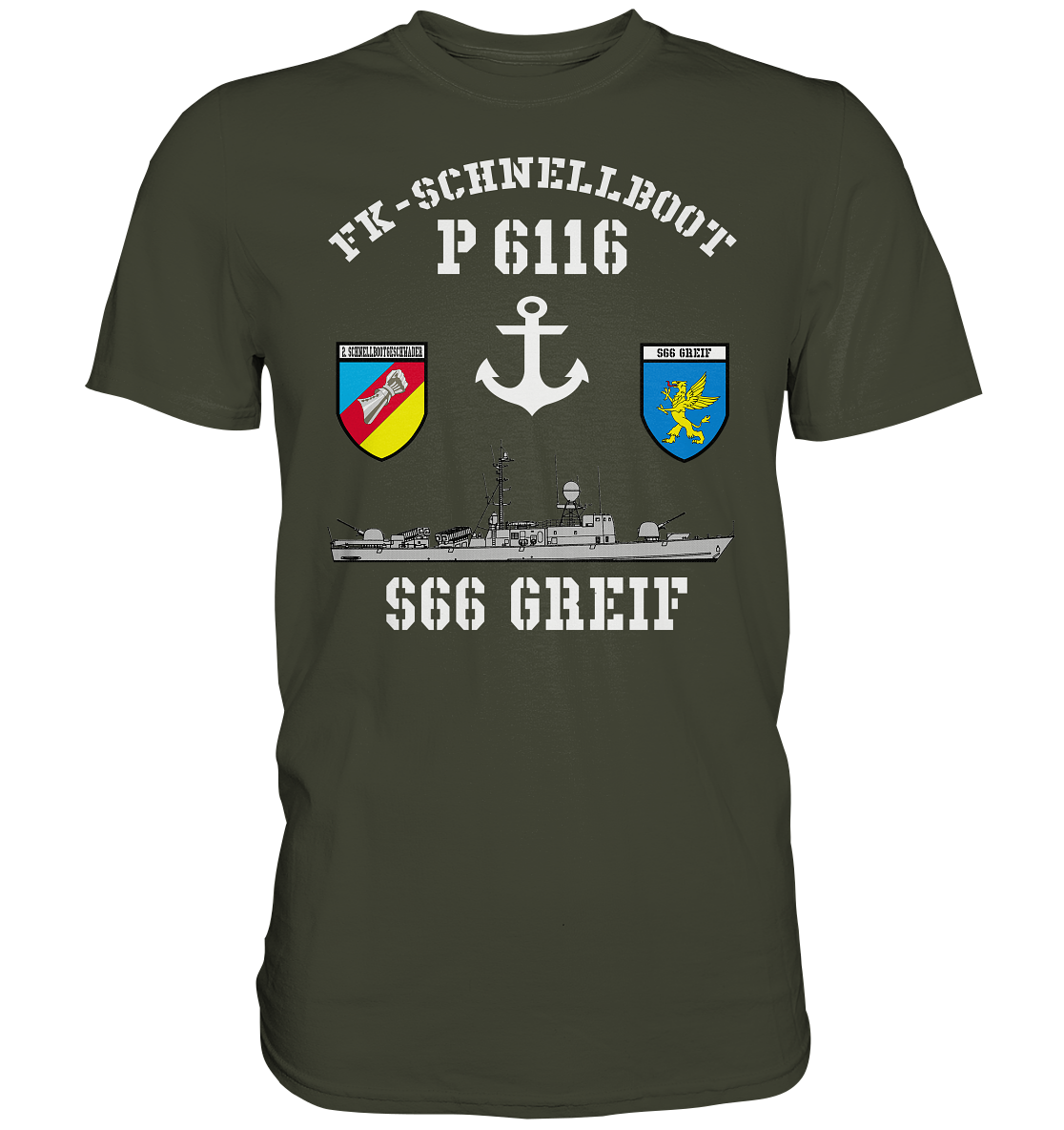 FK-Schnellboot P6116 GREIF 2.SG Anker - Premium Shirt