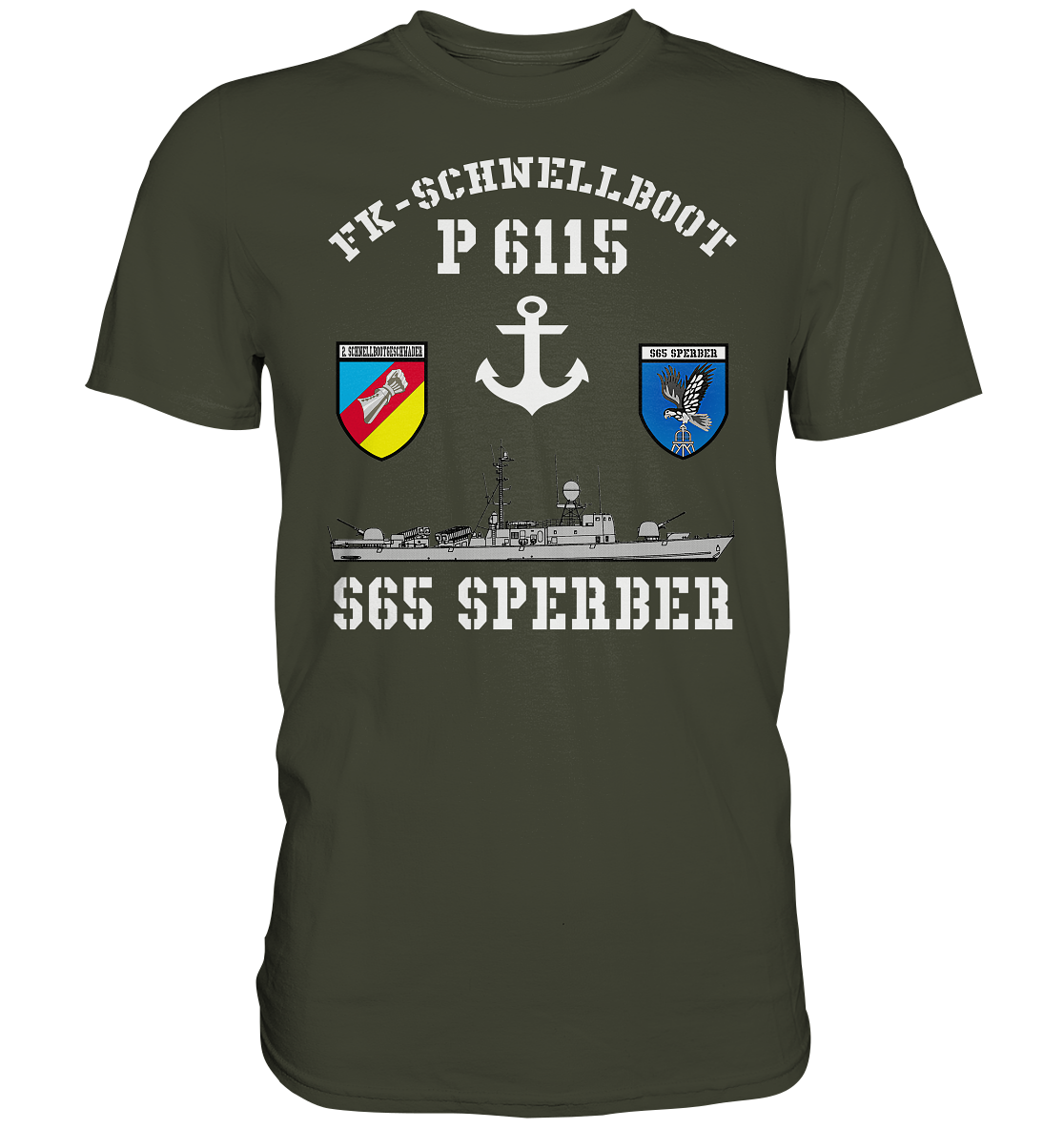 FK-Schnellboot P6115 SPERBER 2.SG Anker - Premium Shirt