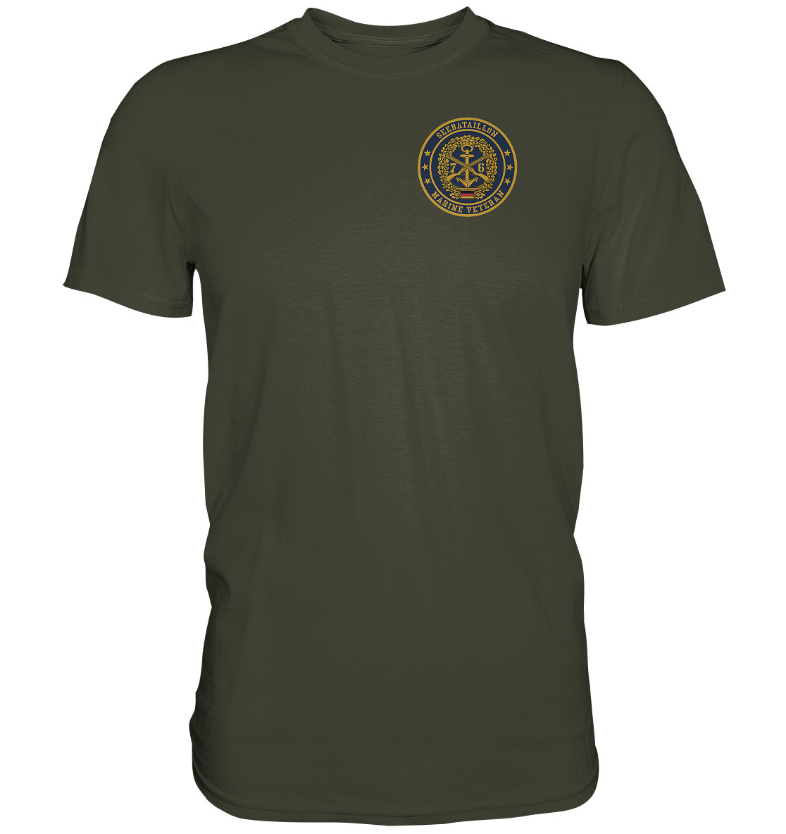 SEEBATAILLON 76er Marine Veteran Brustlogo - Premium Shirt
