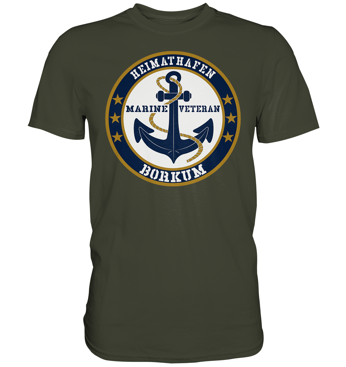 Heimathafen BORKUM Marine Veteran - Premium Shirt