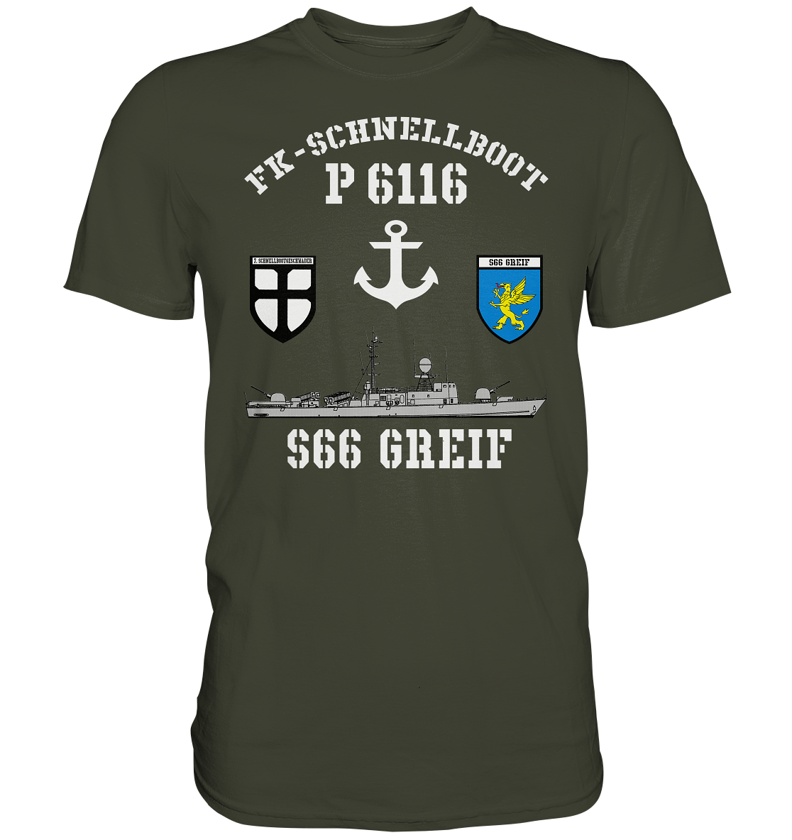 FK-Schnellboot P6116 GREIF 7.SG Anker - Premium Shirt