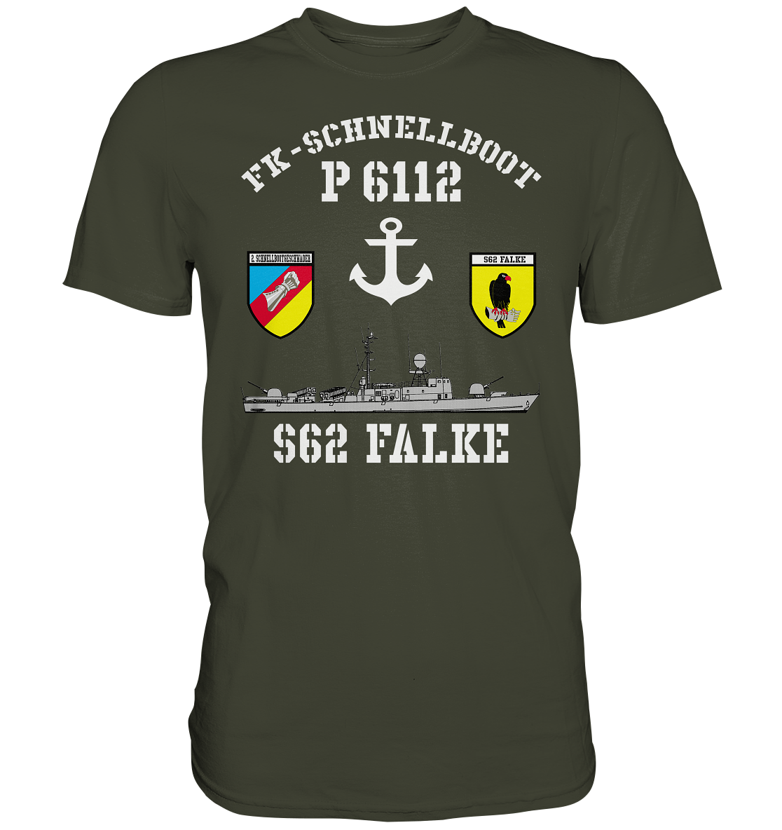 FK-Schnellboot P6112 FALKE 2.SG Anker - Premium Shirt