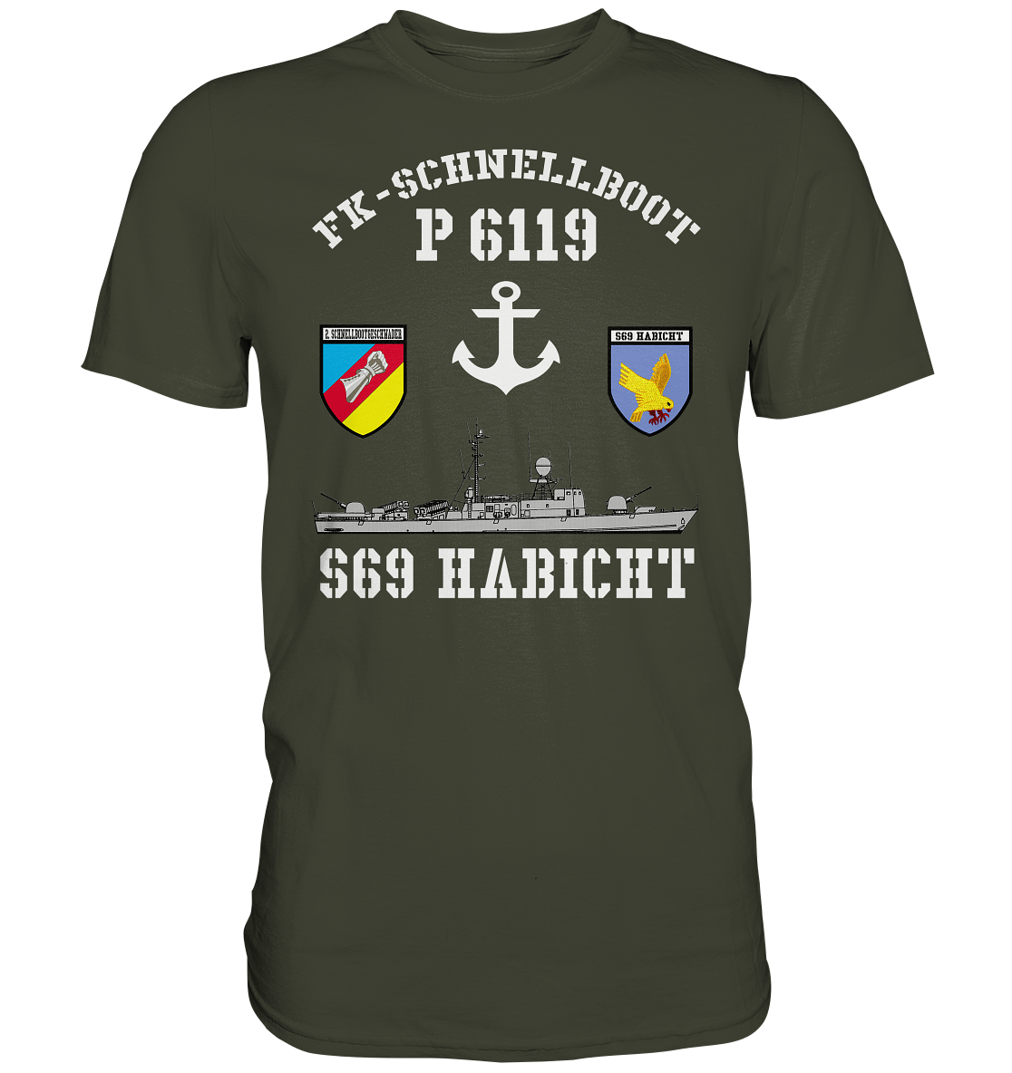 FK-Schnellboot P6119 HABICHT 2.SG Anker - Premium Shirt