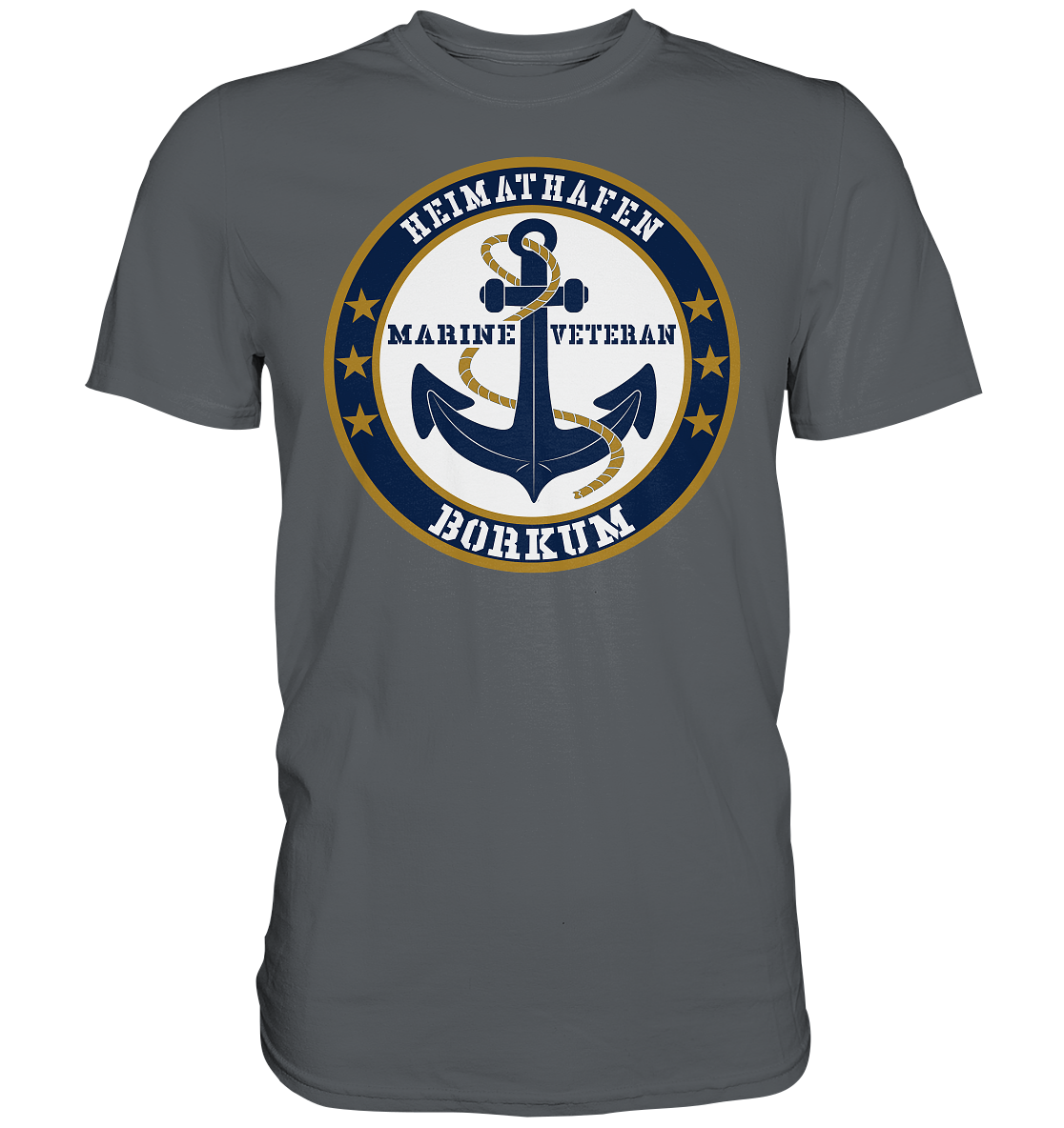 Heimathafen BORKUM Marine Veteran - Premium Shirt