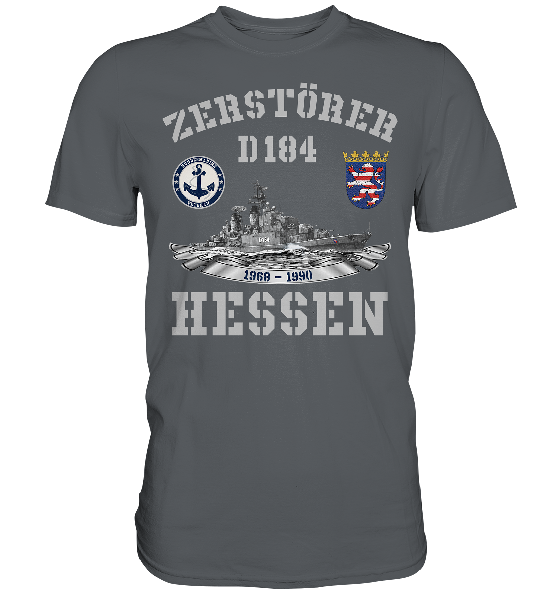 Zerstörer D184 HESSEN Bundesmarine Veteran - Premium Shirt