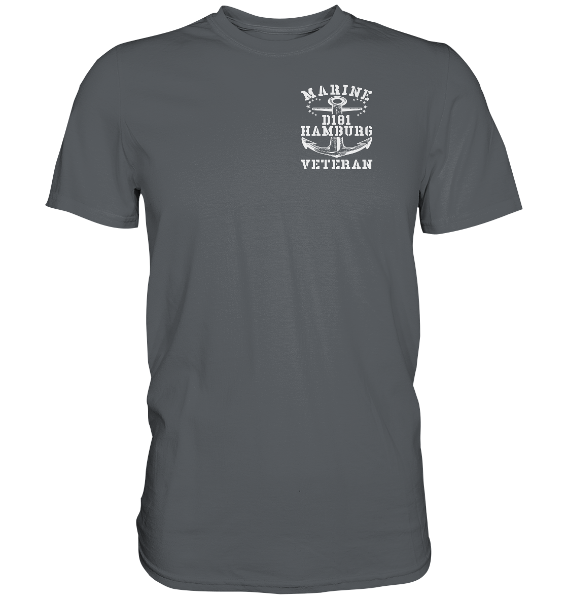 D181 Zerstörer HAMBURG Marine Veteran Brustlogo - Premium Shirt