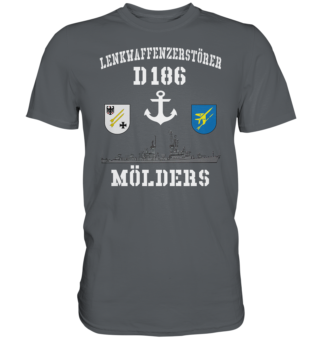 Lenkwaffenzerstörer D186 MÖLDERS Anker - Premium Shirt