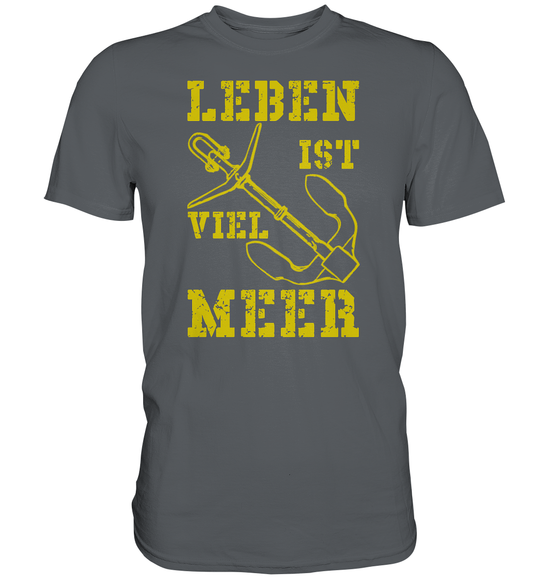 Leben ist viel MEER -gelb - Premium Shirt
