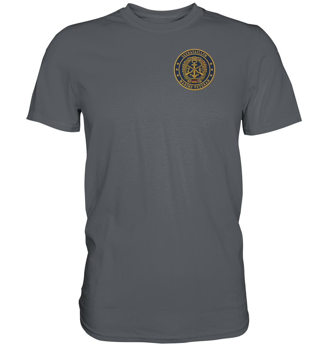SEEBATAILLON 76er Marine Veteran Brustlogo - Premium Shirt