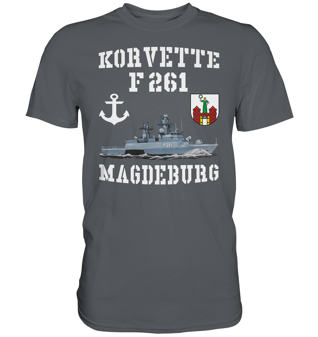 Korvette F261 MAGDEBURG Anker - Premium Shirt