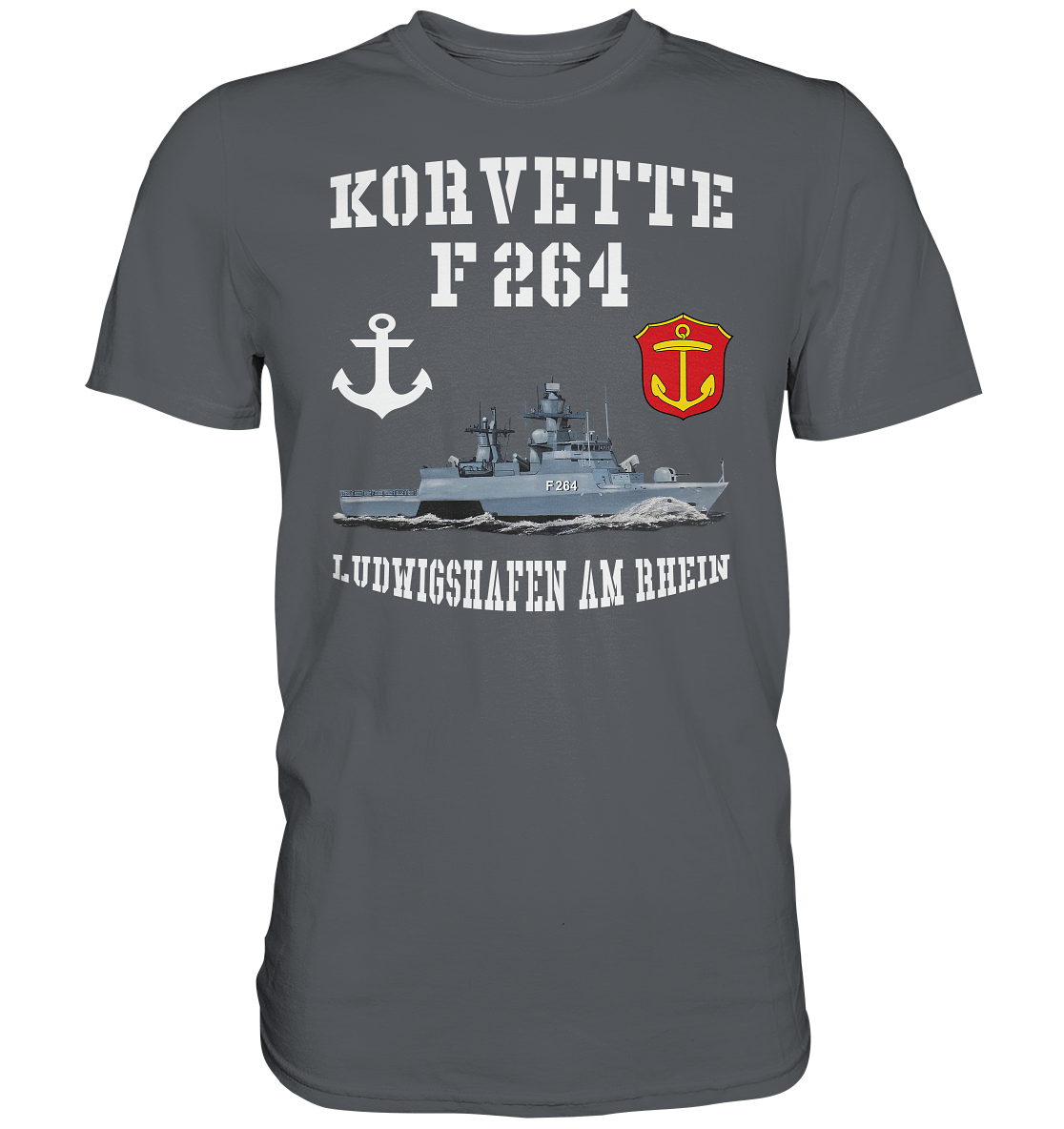 Korvette F264 LUDWIGSHAFEN AM RHEIN Anker - Premium Shirt